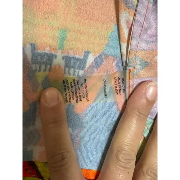 Soft Surroundings Copa Cabana L/XL Colorful Open Drape Front Vest - Picture 4 of 5